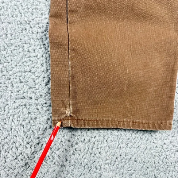 Dickies Carpenter Work Pants Size 35x36 Khaki Utility Jeans Relaxed Fit - Picture 4 of 11